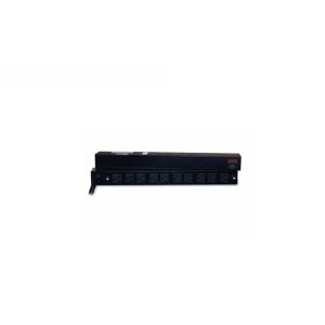 APC Basic 1-U RackMount 100V 120V 50/60 Hz 24A PDU Power Distribution Strip 10-out AP9560