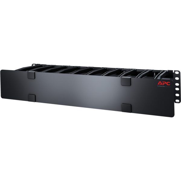 APC by Schneider Electric Horizontal Cable Manager - Black - 2U Rack Height