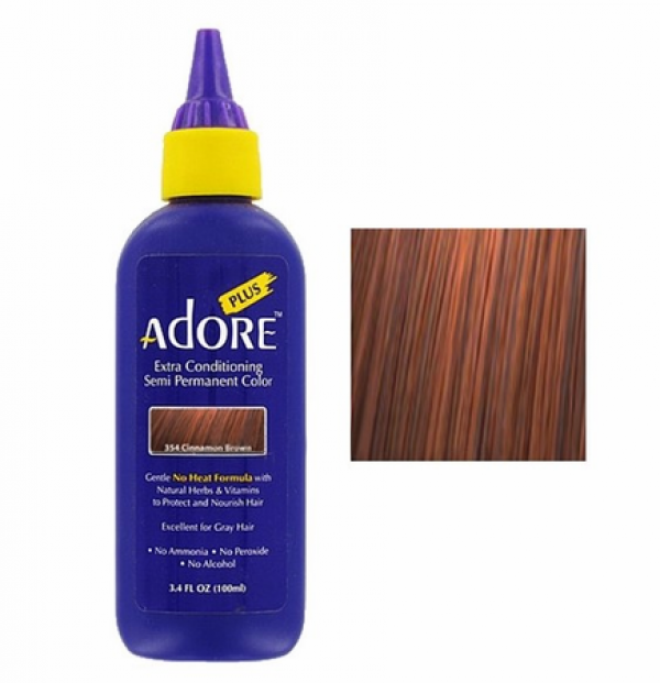 Adore Plus Semi Permanent Hair Color 354 Cinnamon Brown 3.4 oz