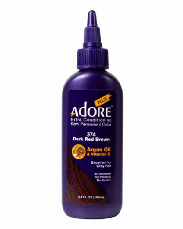 Adore Plus Semi Permanent Hair Color 374 Dark Red Brown 3.4 oz