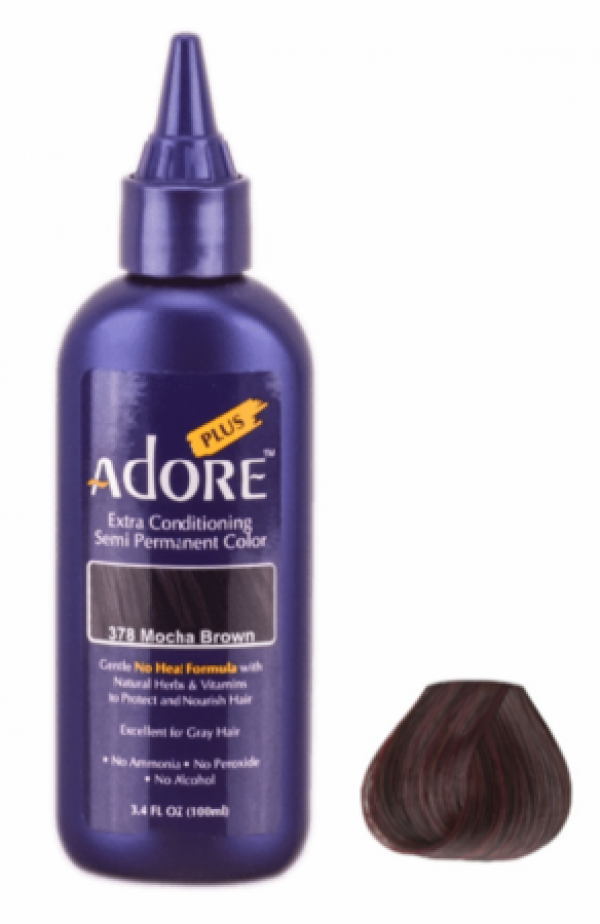 Adore Plus Semi Permanent Hair Color 378 Mocha Brown 3.4 oz