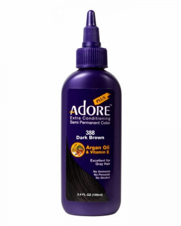 Adore Plus Semi Permanent Hair Color 388 Dark Brown 3.4 oz