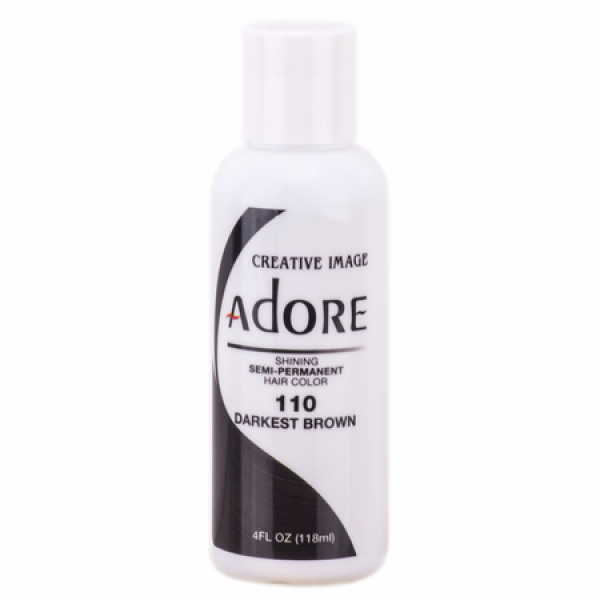 Adore Semi-Permanent Hair Color 110 Darkest Brown 4 oz