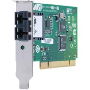 Allied Telesis 100Mbps Fast Ethernet Dual Fiber Network Interface Card - PCI - 2 Port(s) - 2 x SC Port(s) - Optical Fiber - Low-profile