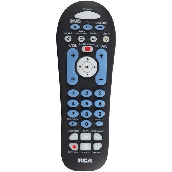 RCA RCR313BEV 3-Device Big-Button Universal Remote with Streaming & Dual Navigation (Black)