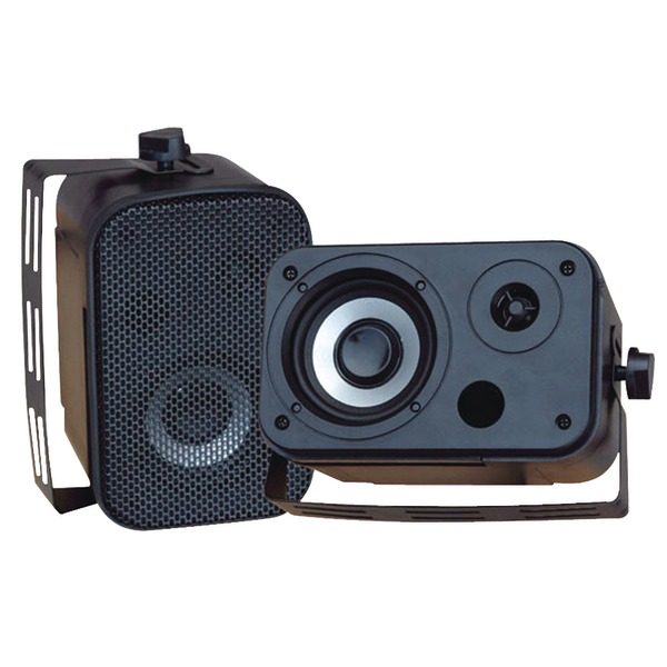 Pyle PDWR30B 3.5'' Indoor/Outdoor Waterproof Speakers (Black)