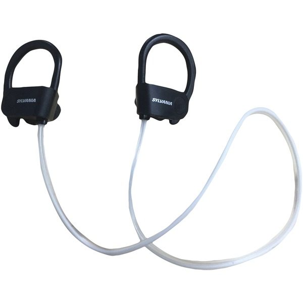 SYLVANIA SBT317-BLACK In-Ear Bluetooth Sport Headphones with Microphone & LED Light-up Headband