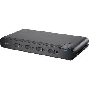 Belkin Advanced Secure Ultra High Def KVM Switch; 4-Port Plus - 4 Computer(s) - 1 Local User(s) - 3840 x 2160 - 2 x PS/2 Port - 11 x USB - Desktop