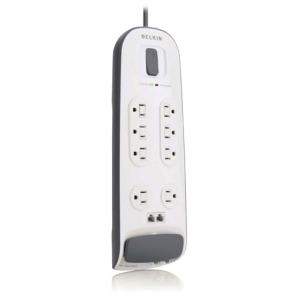 Belkin BV108200-06 8-Outlets Surge Suppressor - 8 Receptacle(s) - 1875 VA - 3690 J - 125 V AC Input - 125 V AC Output - Fax/Modem/Phone