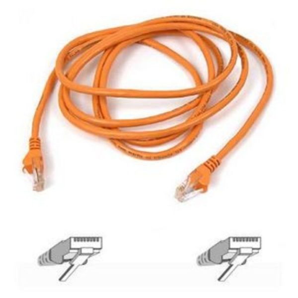 Belkin Cat5e Patch Cable - RJ-45 Male Network - RJ-45 Male Network - 7ft - Orange