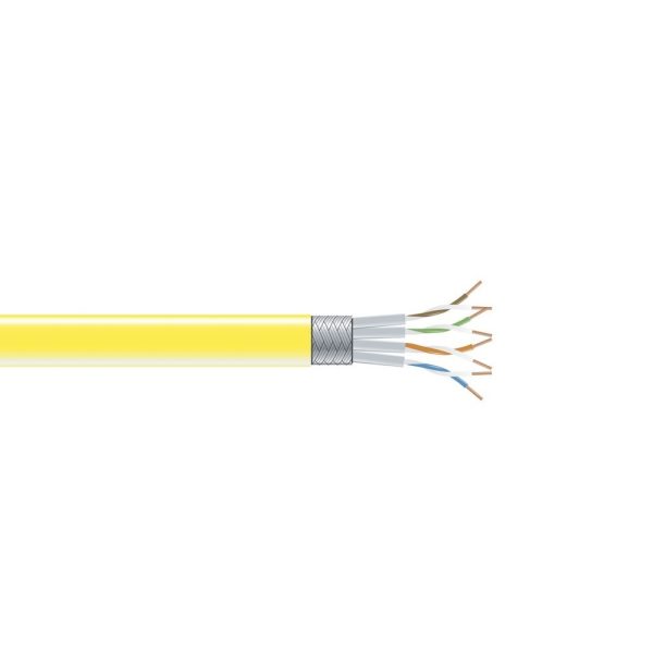 Black Box CAT6 250MHz Stranded Ethernet Bulk Cable Shielded 1000ft Yellow EVNSL0272YL-1000