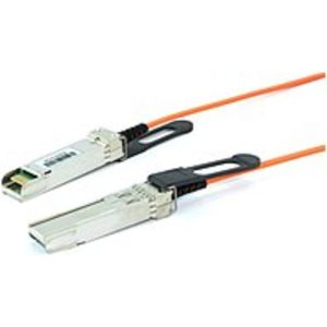 Brocade 10 m Active Optical Cable - Fiber Optic Network Cable - First End: 1 x SFP+ Network - Second End: 1 x SFP+ Network - 10 Gbit/s - Stacking Cable - 1 Pack