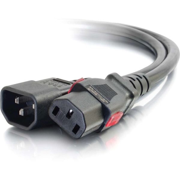 C2G 10ft Locking C14 to C13 10A 250V Power Cord Black - 250 V AC / 10 A - Black - 10 ft Cord Length