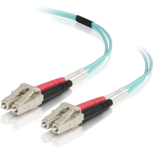 C2G 15m LC-LC 50/125 Duplex Multimode OM4 Fiber Cable - Aqua - 50ft - 15m LC-LC 50/125 Duplex Multimode OM4 Fiber Cable - Aqua - 49ft