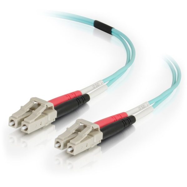 C2G 2m LC-LC 50/125 Duplex Multimode OM4 Fiber Cable - Aqua - 6ft - 2m LC-LC 50/125 Duplex Multimode OM4 Fiber Cable - Aqua - 6ft