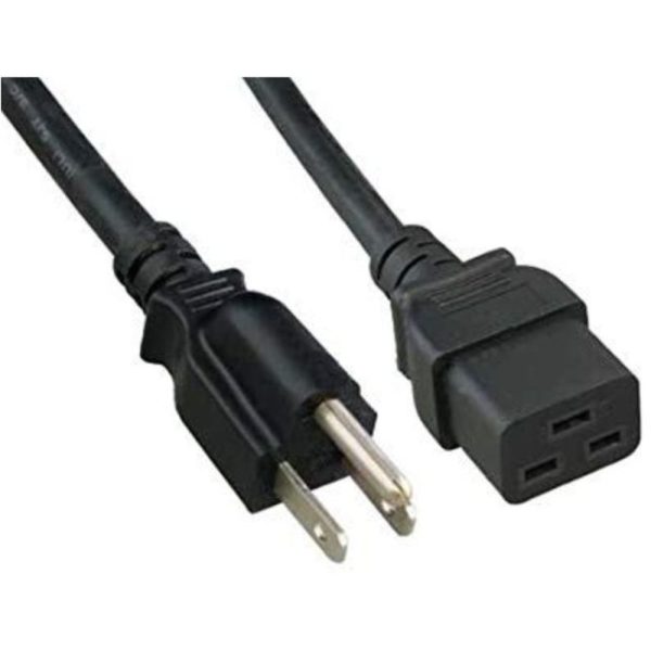 C2G 757120103516 6-Feet NEMA 5-15P to IEC320 C19 Power Cord - 14 AWG - 125 V AC