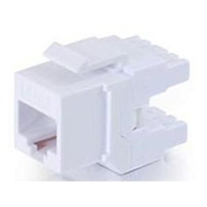 C2G 757120352105 35210 180 deg. Cat6 RJ45 UTP Keystone Jack - White