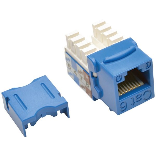 Tripp Lite N238-001-BL CAT-6/CAT-5E 110-Style Punch-down Keystone Jack (Blue)