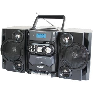Naxa NPB428 Portable MP3/CD Player with AM/FM Radio & Detachable Speakers