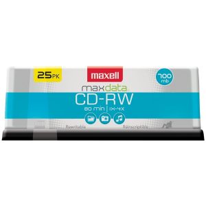 Maxell 630026 700MB 80-Minute CD-RWs (25-ct Spindle)