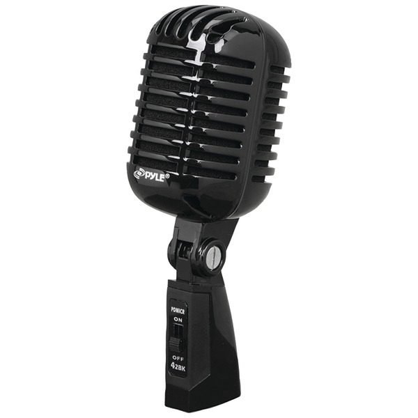 Pyle Pro PDMICR42BK Classic Retro Vintage-Style Dynamic Vocal Microphone (Black)