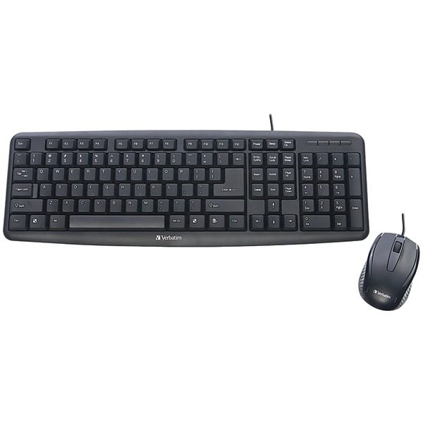 Verbatim 99202 Slimline Corded USB Keyboard & Mouse