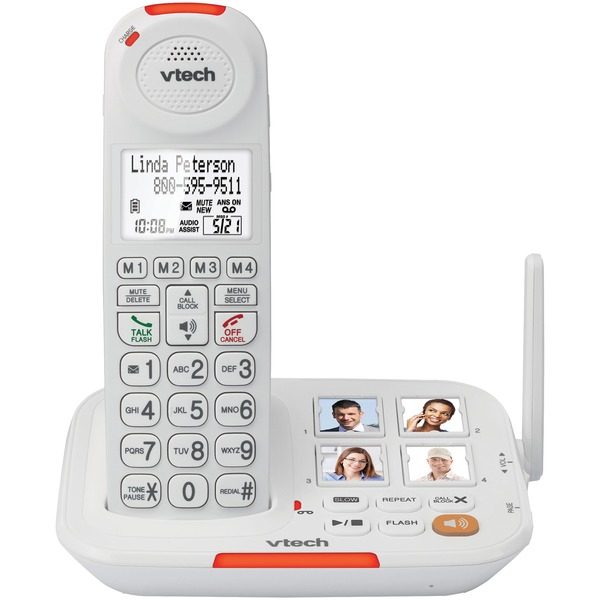 VTech VTSN5127 Amplified Cordless Answering System with Big Buttons & Display