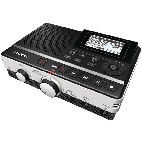 Sangean DAR-101 DAR-101 Tabletop Rechargeable Digital MP3 Recorder with Built-in Stereo Microphone