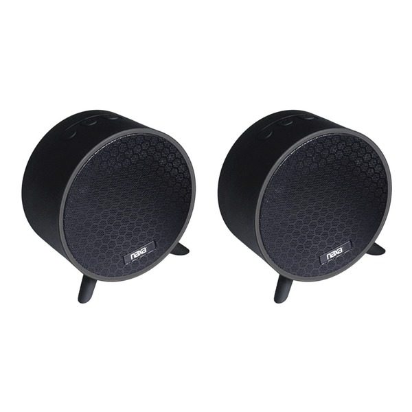 Naxa NAS-3106D Dual Bluetooth True Wireless Sync Speakers Combo (Circle)