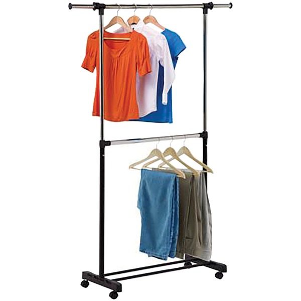 Honey-Can-Do GAR-01767 Dual-Rod Expandable Garment Rack