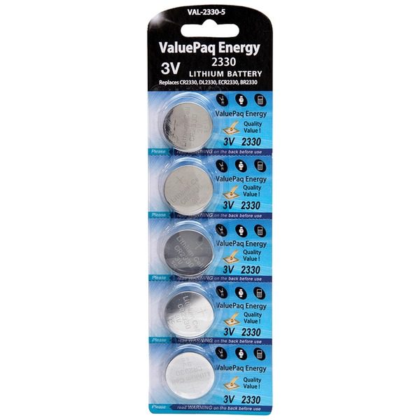 Dantona VAL-2330-5 ValuePaq Energy 2330 Lithium Coin Cell Batteries