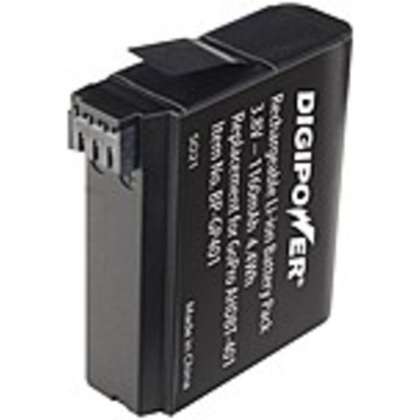 DigiPower BP-GP401-2 Camera Battery - For GoPro Hero 4 Camera - 1160 mAh - Lithium Ion (Li-Ion) - 2 Pack