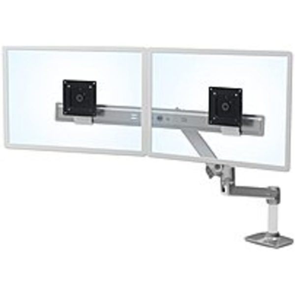 ERGOTRON 45-489-026 LX Dual Direct Arm Desk Mount - 32-inch - Aluminum