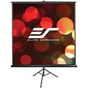 Elite Screens T50UWS1 Tripod Portable Tripod Manual Pull Up Projection Screen (50 1:1 Aspect Ratio) (MaxWhite) - 35 x 35 - MaxWhite