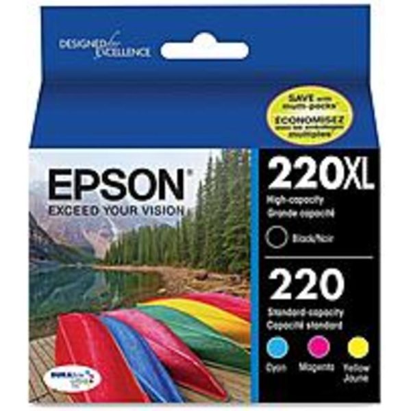 Epson T220XL-BCS DuraBrite 220/220XL High-Capacity Ink Cartridge - 4-Pack - Cyan