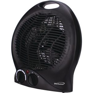 Brentwood Appliances H-F301BK Portable Electric Space Heater & Fan (Black)