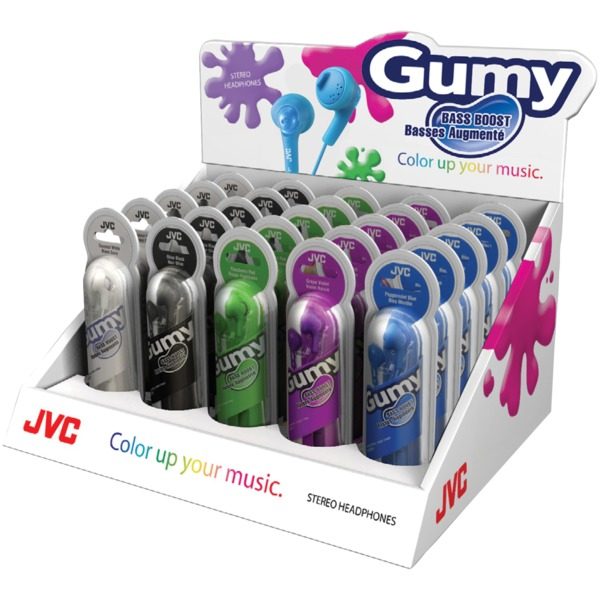 JVC HAF160CT Gumy Earbuds Countertop Display