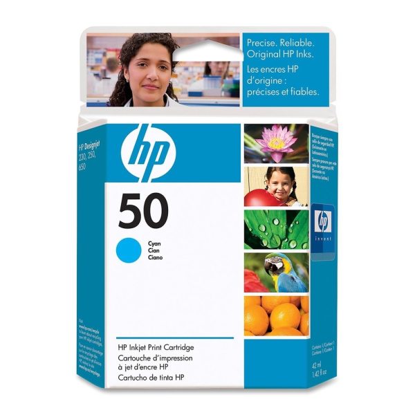 HP 50 (51650C) Original Ink Cartridge - Inkjet - 1600 Pages - Cyan - 1 Each