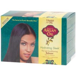 Hawaiian Silky Argan Oil No Lye Conditioning Relaxer Kit Regular