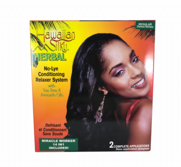 Hawaiian Silky Herbal No-Lye Conditioning Relaxer Twin Kit Regular