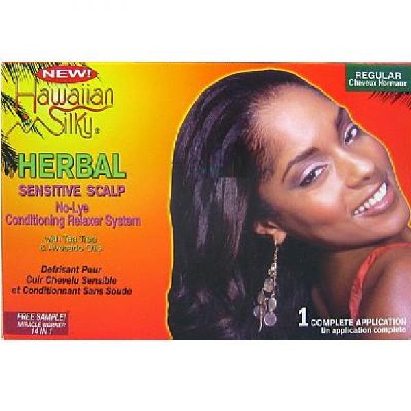 Hawaiian Silky Herbal Sensitive No Lye Relaxer System Regular 1 Application