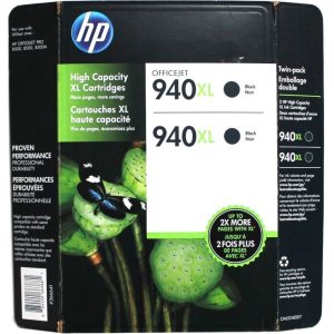 Hewlett-Packard CH633BN 940XL High Yield Ink Cartridge - 2200 Pages - 2 Pack - Black