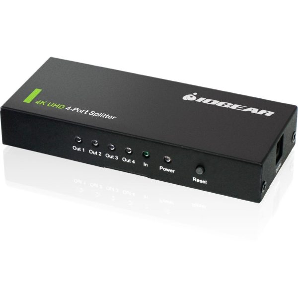 IOGEAR 4K Ultra HD 4-Port Splitter with HDMI - 4096 x 2160 - HDMI In - HDMI Out - Metal