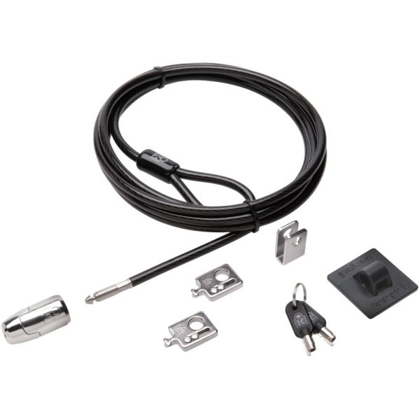 Kensington Desktop and Peripherals Locking Kit 2.0 - Black - Carbon Steel - 8 ft - For Desktop Computer