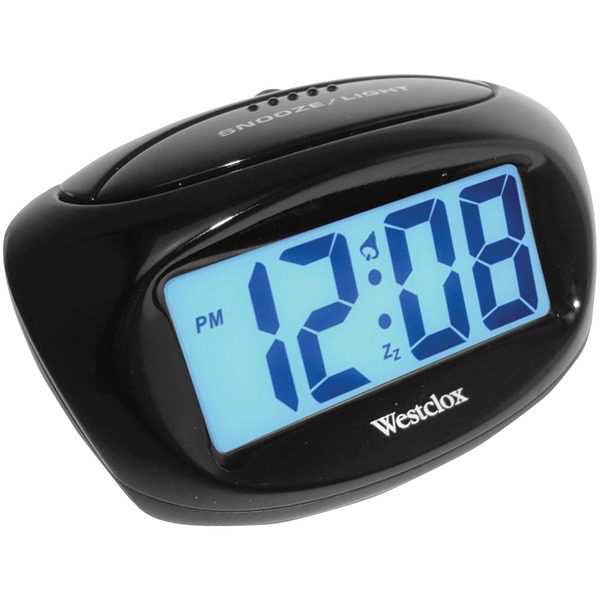 Westclox 70043X Large Easy-to-Read LCD Battery Alarm Clock