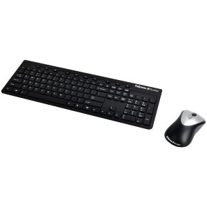 Fellowes 9893601 Microban Slimline Cordless Keyboard Combination