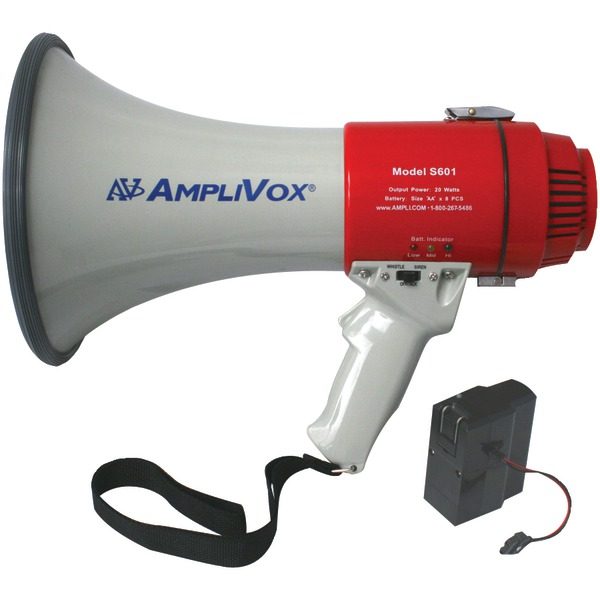 AmpliVox SB601R Mity-Meg 20-Watt Megaphone (Bundled with Rechargeable Battery)