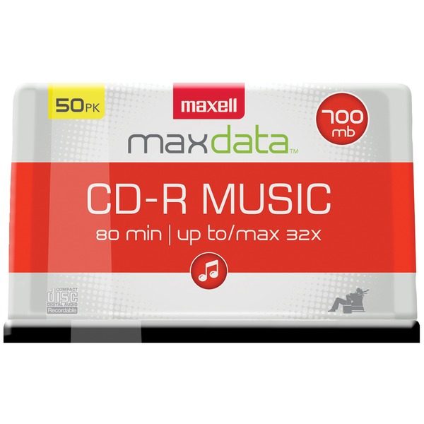 Maxell 625156 - CDR80MU50PK 80-Minute Music CD-Rs (50-ct Spindle)