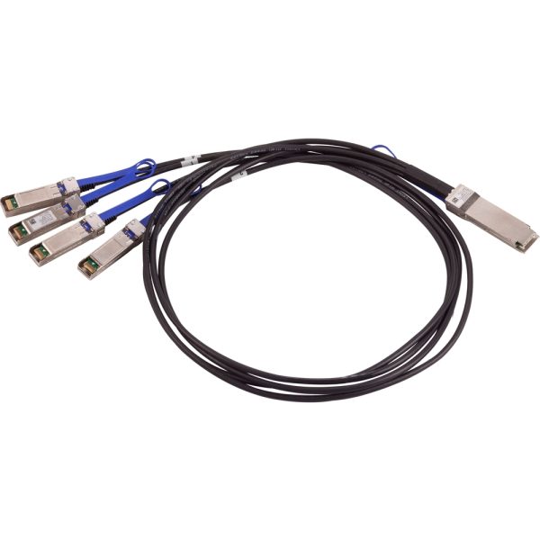 Mellanox LinkX QSFP28/SFP28 Network Cable - 8.20 ft QSFP28/SFP28 Network Cable for Network Device - First End: 1 x QSFP28 Male Network - Second End: 4 x SFP28 Male Network - 100 Gbit/s - 30 AWG - Black