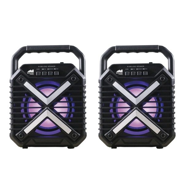 Naxa NDS-4002D Dual Bluetooth True Wireless Sync Speakers Combo